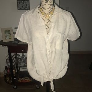 “SCANDAL”HIGH END BOHEMIAN BUTTONED DOWN EMBROIDERED LIGHTWEIGHT TOP